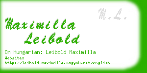maximilla leibold business card